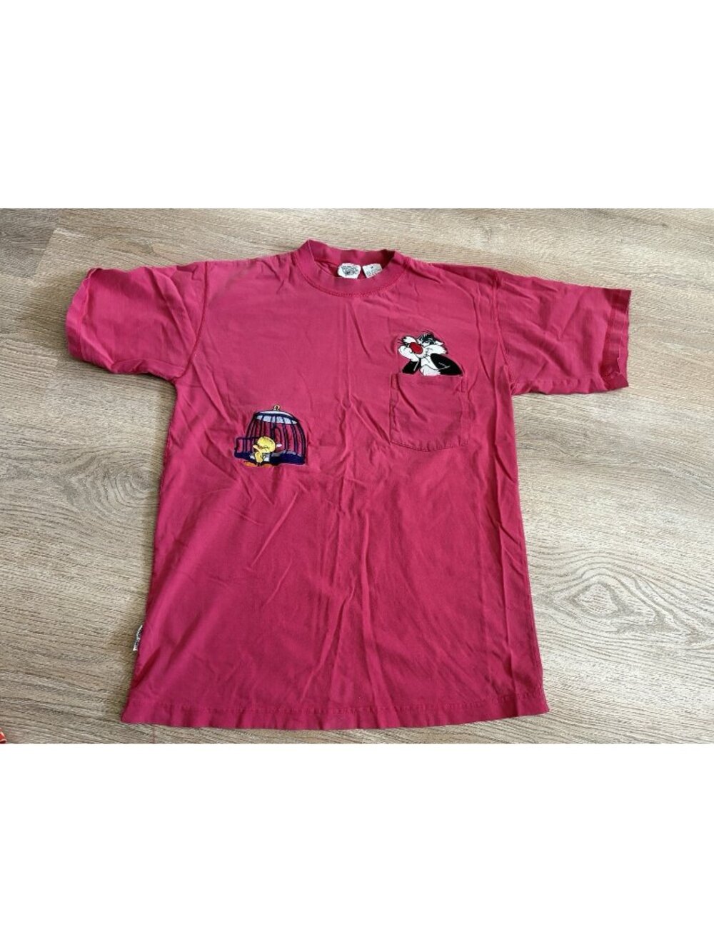 Tweety & Sylvester Warner Bros. 1996 Embroidered Shirt Sz M Acme Clothing Co